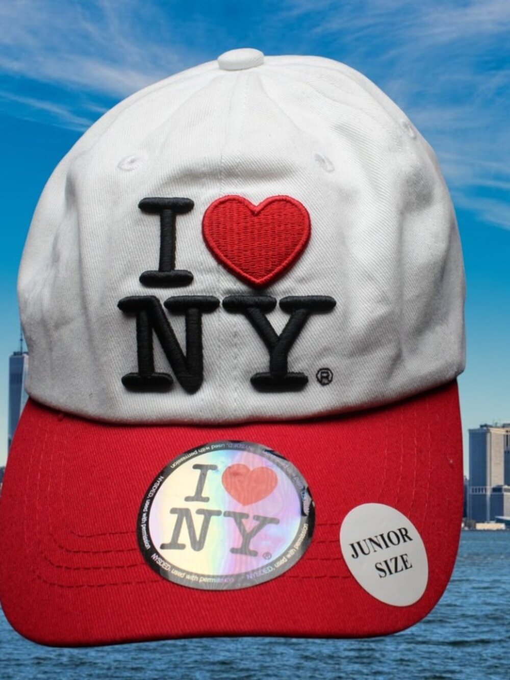 I Love NY Cap BlackNew York City Souvenir Hat Travel Collector Gift Junior Size